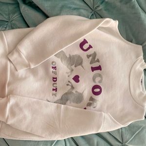 ” unicorn off duty “ sweatshirt/sweater